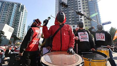 Seoul files complaint against unionists who rallied in 'Squid Game' costume
