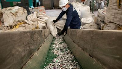 In major ocean polluter Philippines, group turns plastic waste into planks
