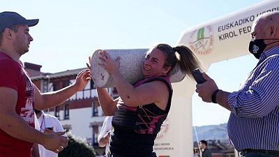 With axes and stones, women make their mark on traditional Basque rural sports