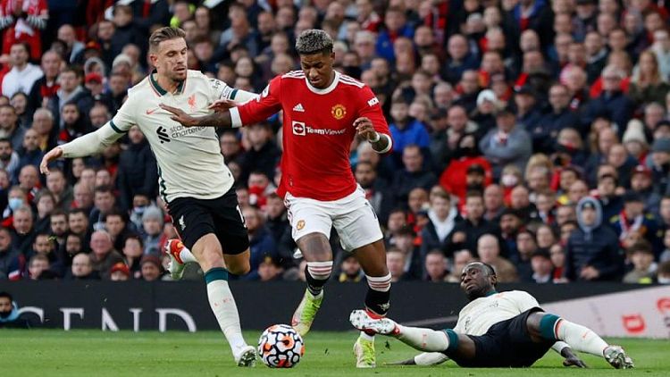 Soccer-United's Rashford 'embarrassed' by Liverpool thrashing