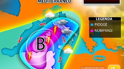 Previste piogge e temporali, in Sardegna possibili nubifragi