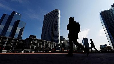 Euro zone investor morale rises on more upbeat outlook