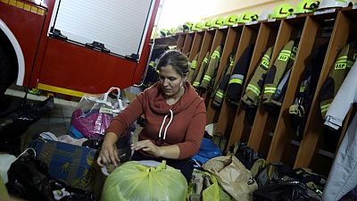 In eastern Poland, a fire station opens its doors for migrants