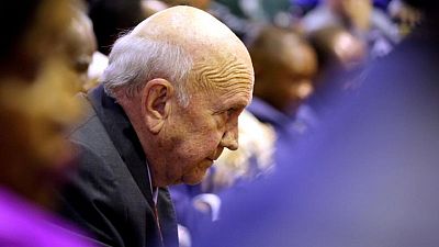 S.Africa's Ramaphosa says de Klerk played key role in country's democracy, expresses sadness