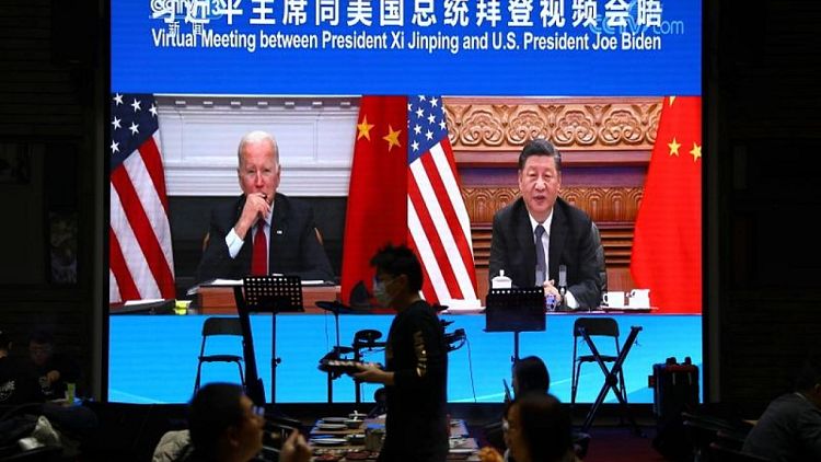 إعلام رسمي: الرئيس الصيني يحذر بايدن بشأن تايوان في اجتماع "صريح"