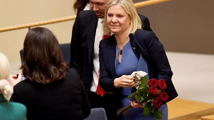Sweden picks first female PM, crisis over budget vote looms