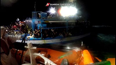 Italian coastguard rescues hundreds of migrants off Lampedusa island