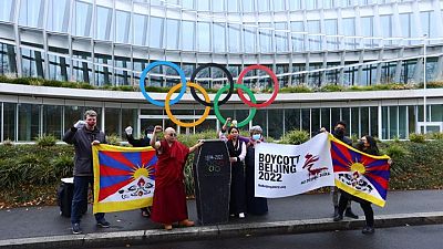 جنازة رمزية لتشييع اللجنة الأوليمبية بعد منح بكين حق استضافة الأولمبياد