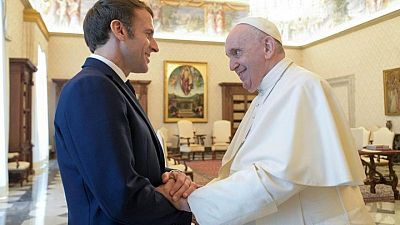 Pope tells Macron 'I'm still alive' during Vatican talks