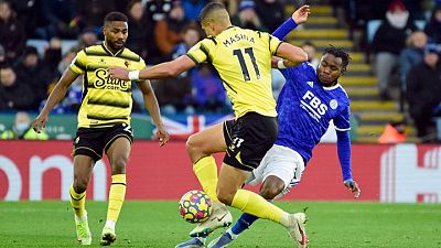 Soccer-Leicester fire four goals past Watford in winter wonderland