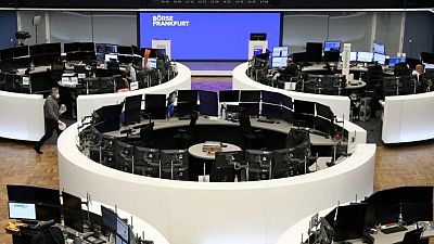 European shares bounce after volatile week
