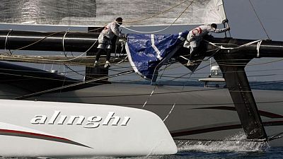 Sailing-Switzerland's Alinghi ropes in Red Bull for America's Cup