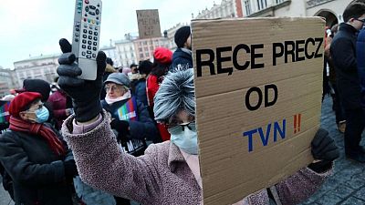 'Free People, Free Media': Poles protest against media law