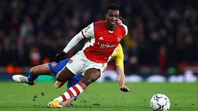 Soccer-Nketiah hat-trick fires Arsenal into League Cup semis