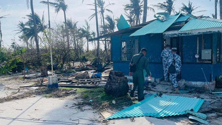 Philippine-held island in South China Sea suffers typhoon damage