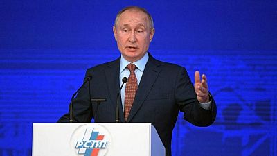 Russia's Putin blames West for tensions in Europe