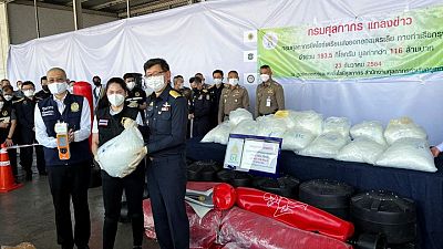 Thailand seizes $30 million of crystal meth hidden in boxing punch bags