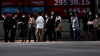 Asian shares fall after hawkish Fed minutes