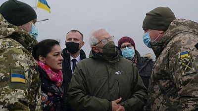 EU's top diplomat visits east Ukraine front to show support against Moscow