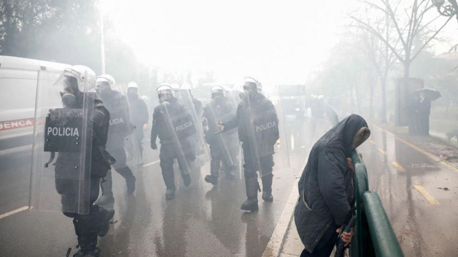 Albanian police fire teargas as protesters storm party offices