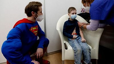 Superman, Cinderella and Minions give Czech children COVID-19 shots