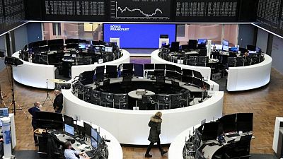 European shares inch higher with focus on UK M&A, Credit Suisse slips