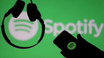 Spotify's podcast bet lures users, boosts ads Spotify's podcast bet lures users, boosts ads