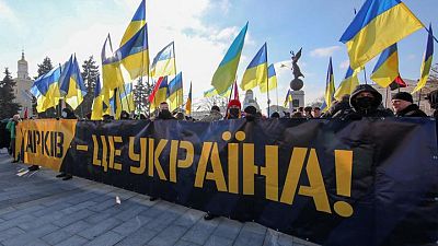 Thousands rally proclaiming 'Kharkiv is Ukraine' in city near Russian border