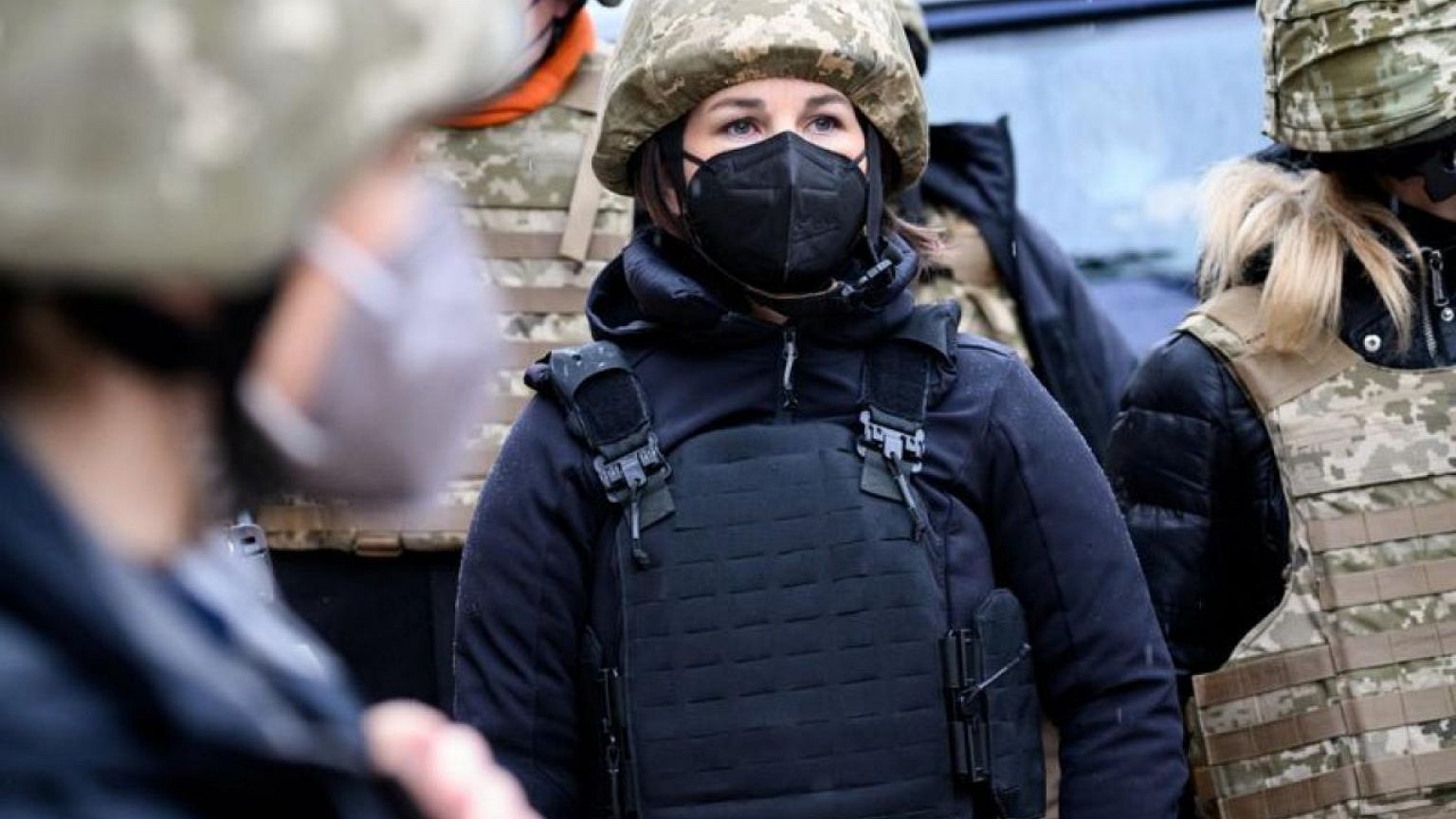 'War in the middle of Europe': German foreign minister visits frontline in eastern Ukraine