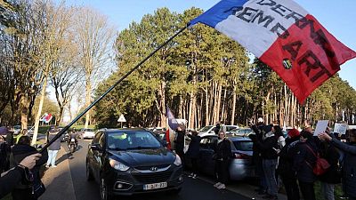 French "Freedom Convoys" head towards Paris, and police checkpoints