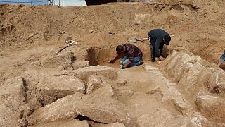 بناؤون يكتشفون مقبرة رومانية عمرها 2000 عام في غزة
