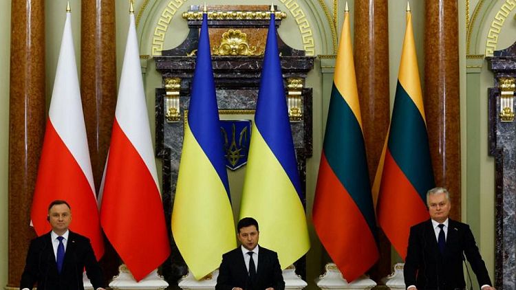 Poland and Lithuania say Ukraine deserves EU candidate status due to 'current security challenges'