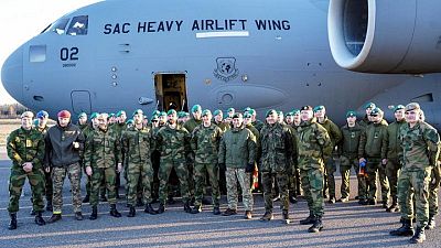 Airplane carrying Norway NATO troops lands in Lithuania