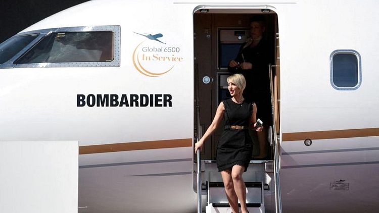 Canadian business jet maker Bombardier suspends all activities with Russian clients