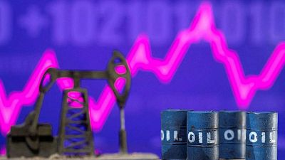 Shares ease as Ukraine fighting rages on, oil climbs