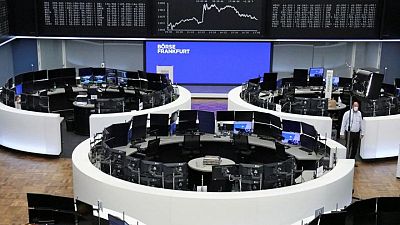 European shares rise on Ukraine hopes; Volkswagen surges on strong results