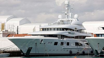 Spain seizes Russian oligarch's yacht in Barcelona Spain seizes Russian oligarch's yacht in Barcelona