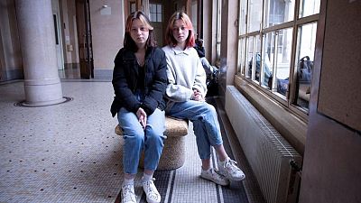 After fleeing Kyiv, 15-year-old twins cram to catch up at school in Paris