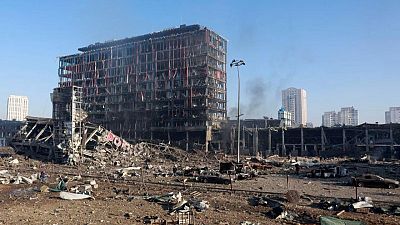 Al menos ocho muertos por bombardeos en el distrito de Podil, en Kiev, según las autoridades Al menos ocho muertos por bombardeos en el distrito de Podil, en Kiev, según las autoridades