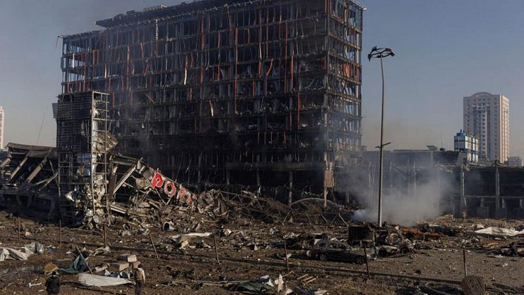 Russia says Kyiv shopping centre it hit was storing Ukrainian rockets
