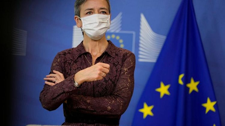 New rules for U.S tech giants to come into force in October, EU's Vestager says