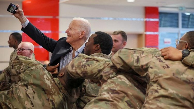 In Poland, Biden visits U.S. troops on NATO eastern flank