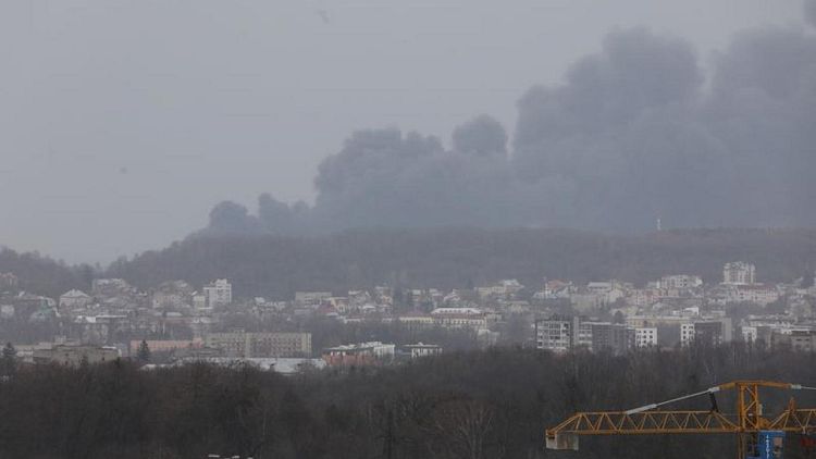 Three powerful explosions heard near Ukraine's western Lviv city, says governor