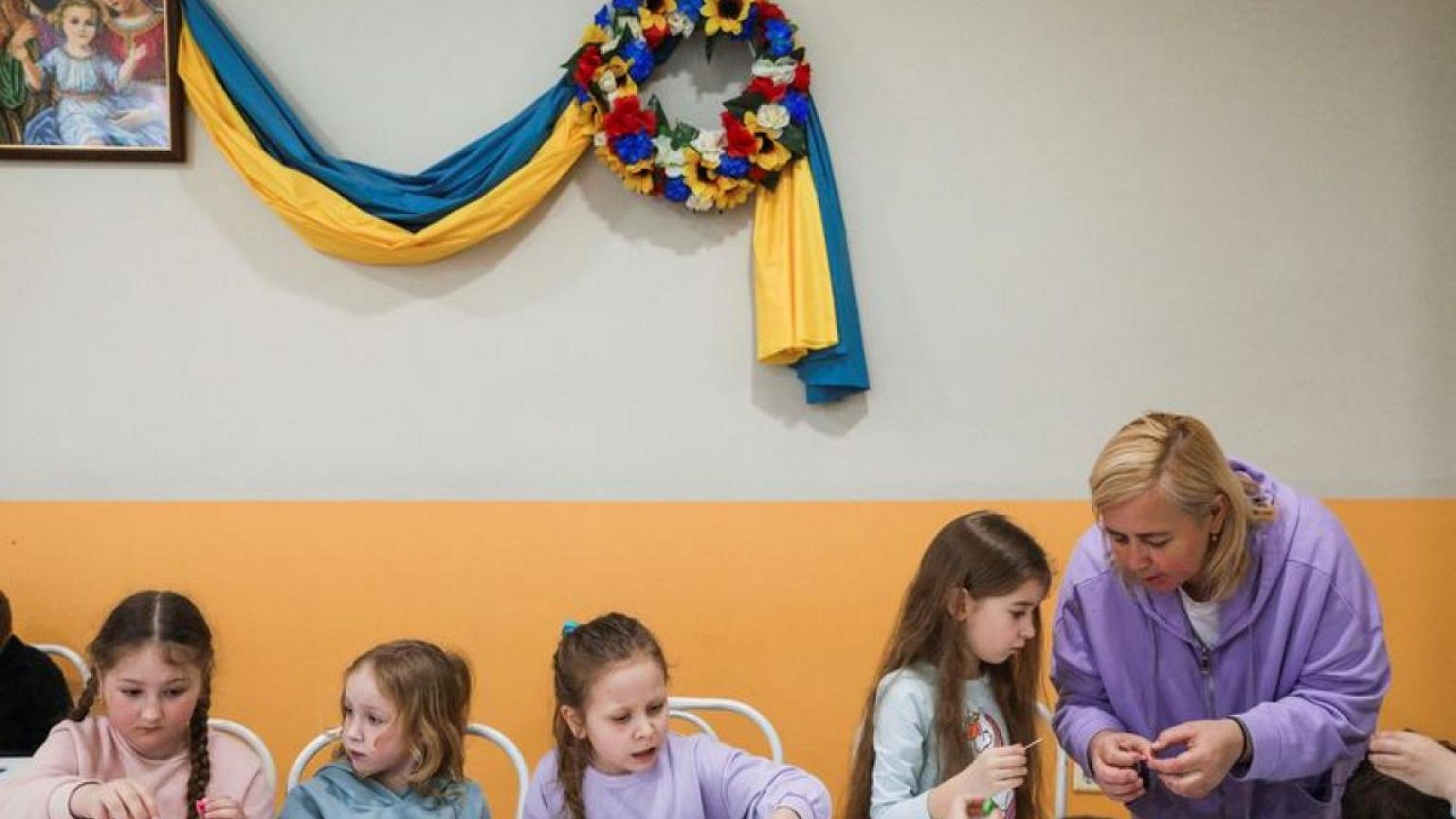 Safe in Greece, Ukrainian children confront trauma of war