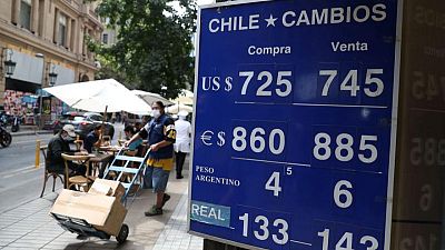 Peso chileno cierra en baja en medio de avance global del dólar