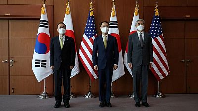 مبعوثون من أمريكا وكوريا الجنوبية واليابان يبحثون ملف بيونجيانج النووي