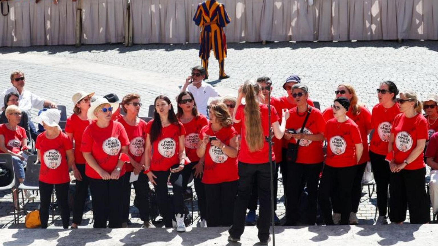 The F-word appears at a papal audience, but for a good cause