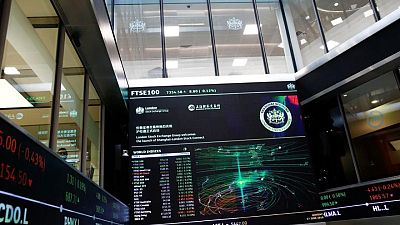 BRITAIN-STOCKS:FTSE 100 slips from record high on Fed rate jitters