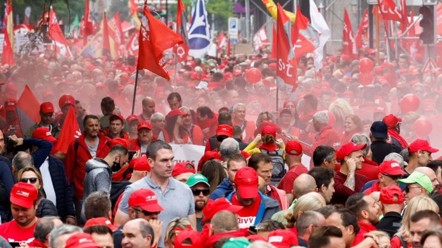 Belgium hit by protests over cost of living spike