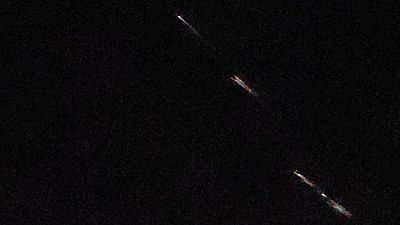 Burning space rocket debris lights up Iberian skies